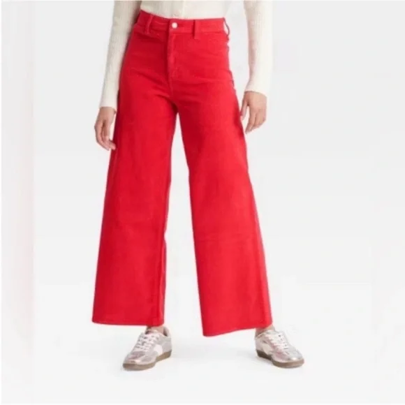 Universal Thread Bright Red Wide-Leg Pants - Picture 2 of 15